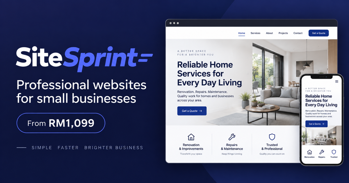 Professional website example designed by SiteSprint